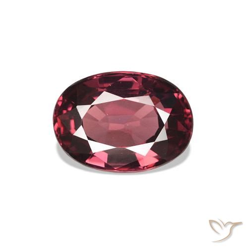 Granate rodolita Rojo frambuesa natural de 1.17 ct, Ovalada, VVS