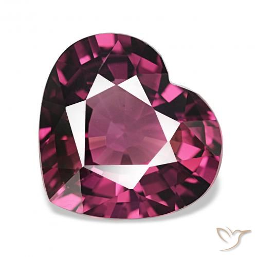 3.95ct Púrpura oscuro Granate rodolita, Corazón, VVS