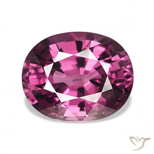 4.24ct Medium Dark-Purple Granate rodolita, Ovalada, VVS