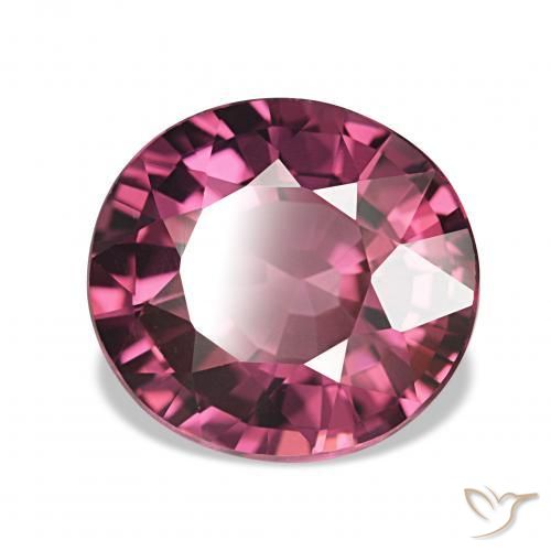 Granate rodolita Rosado magenta natural de 4.09 ct, Ovalada, VVS