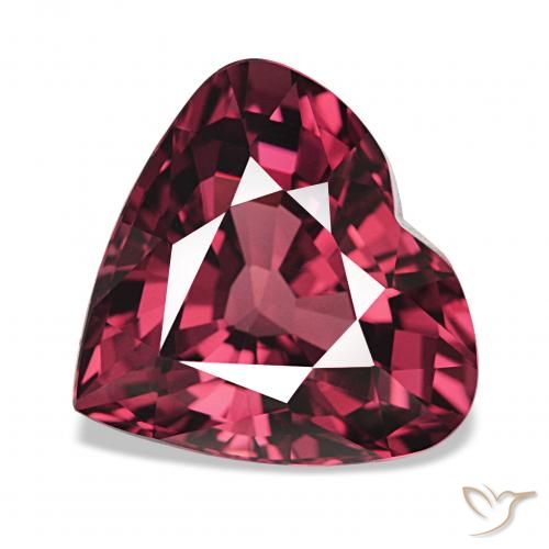 4.75ct Medium Dark-Red Granate rodolita, Corazón, VVS