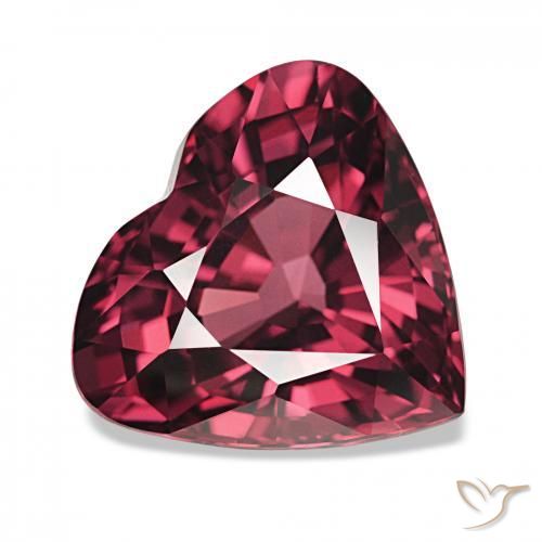 Granate rodolita Medium Dark-Red natural de 4.75 ct, Corazón, VVS