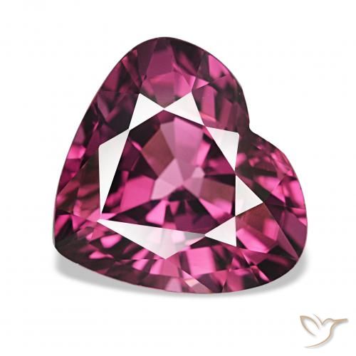 4.06ct Púrpura oscuro Granate rodolita, Corazón, VVS