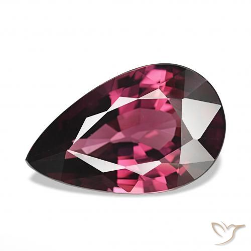 4.23ct Rojo púrpura Granate rodolita, En forma de pera, VVS