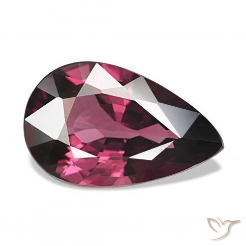 Granate rodolita Rojo púrpura natural de 4.23 ct, En forma de pera, VVS