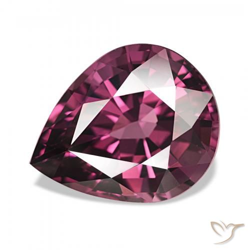 4.58ct Rojo frambuesa Granate rodolita, En forma de pera, VVS