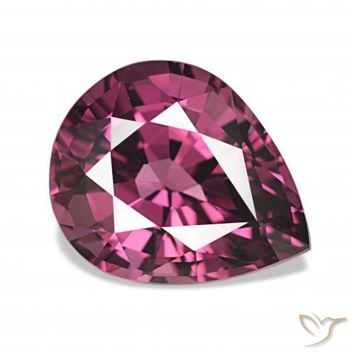 Granate rodolita Rojo frambuesa natural de 4.58 ct, En forma de pera, VVS