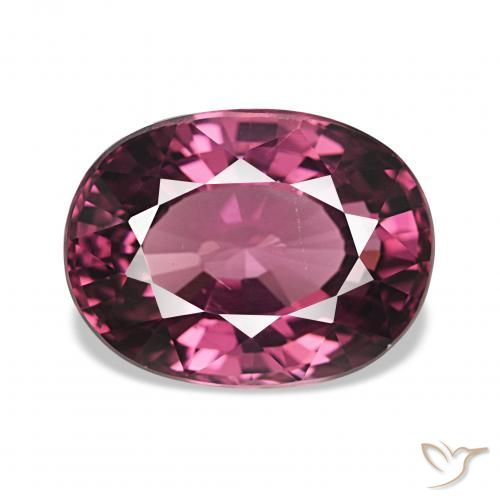 4.17ct Púrpura rojizo Granate rodolita, Ovalada, VVS