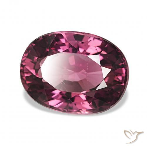 Granate rodolita Púrpura rojizo natural de 4.17 ct, Ovalada, VVS