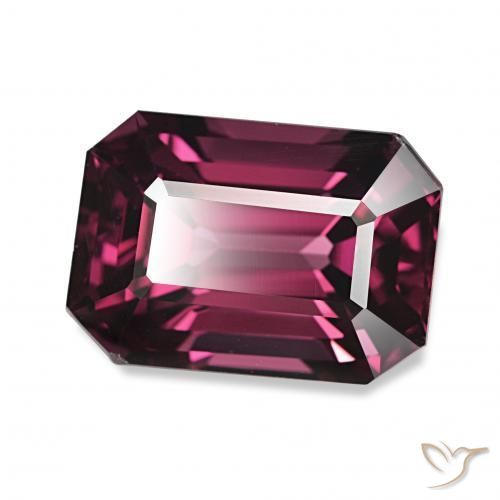 Granate rodolita Rojo púrpura natural de 4.61 ct, Corte Octágono / Esmeralda, VVS