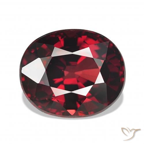 4.14ct Rojo oscuro Granate rodolita, Ovalada, VVS