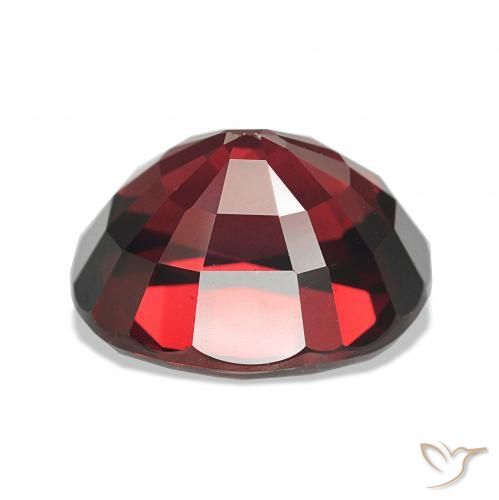 Granate rodolita Rojo oscuro natural de 4.14 ct, Ovalada, VVS