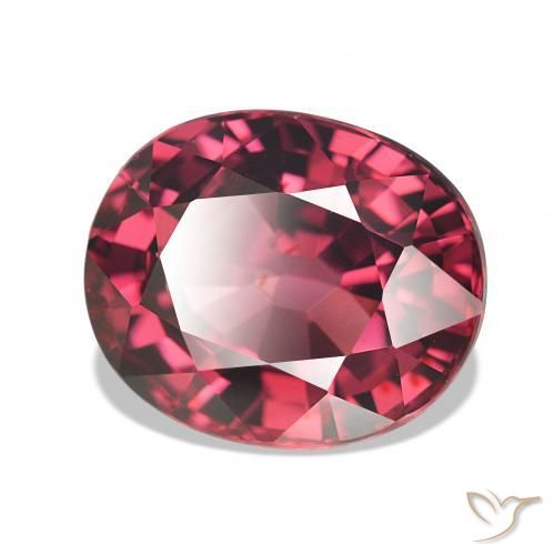Granate rodolita Rojo medio natural de 4.23 ct, Ovalada, VS