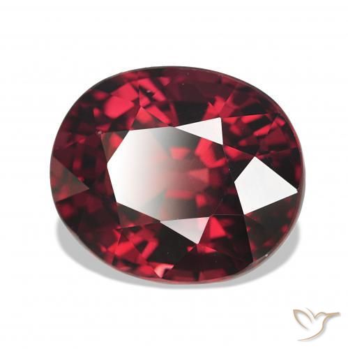 Granate rodolita Rojo frambuesa natural de 4.15 ct, Ovalada, VS