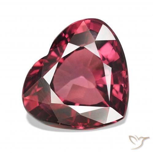 4.64ct Rojo oscuro Granate rodolita, Corazón, VVS-VS