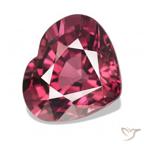 Granate rodolita Rojo oscuro natural de 4.17 ct, Corazón, VVS-VS