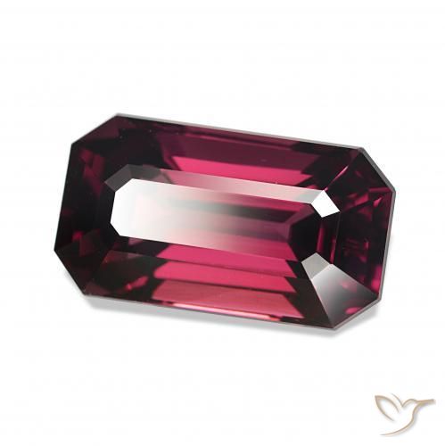 Granate rodolita Rojo frambuesa natural de 4.55 ct, Corte Octágono / Esmeralda, VVS