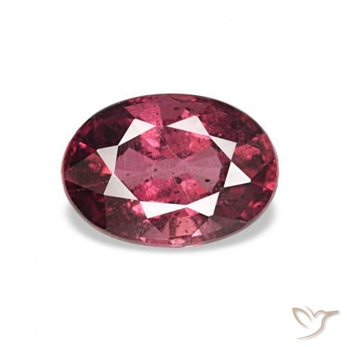 Granate rodolita Medium Dark-Red natural de 1.04 ct, Ovalada, VS