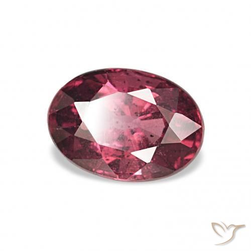 Granate rodolita Medium Dark-Red natural de 1.04 ct, Ovalada, VS