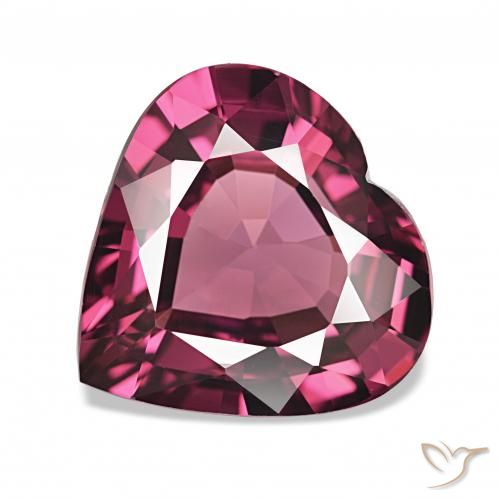 Granate rodolita Púrpura oscuro natural de 4.88 ct, Corazón, VS