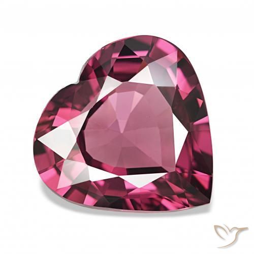 Granate rodolita Púrpura oscuro natural de 4.88 ct, Corazón, VS