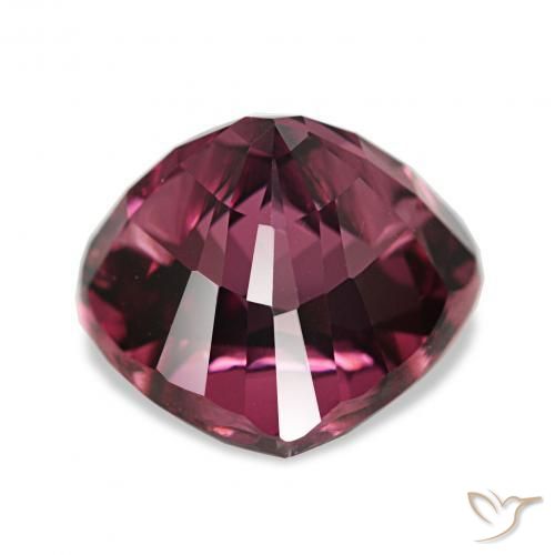 Granate rodolita Púrpura oscuro natural de 4.24 ct, Forma de corazón, VS