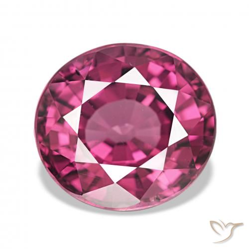 Granate rodolita Púrpura medio natural de 4.73 ct, Ovalada, VVS-VS