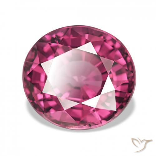 Granate rodolita Púrpura medio natural de 4.73 ct, Ovalada, VVS-VS