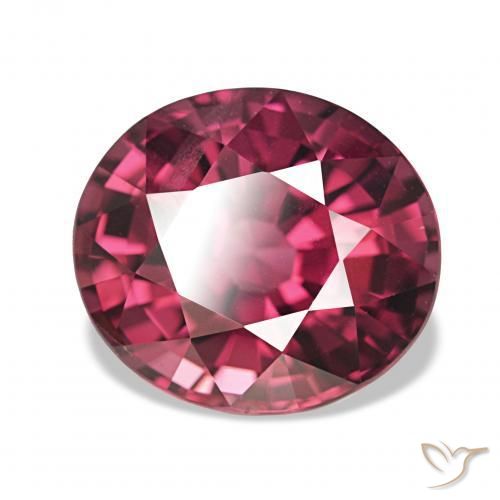 Granate rodolita Púrpura rojizo natural de 4.24 ct, Ovalada, VS