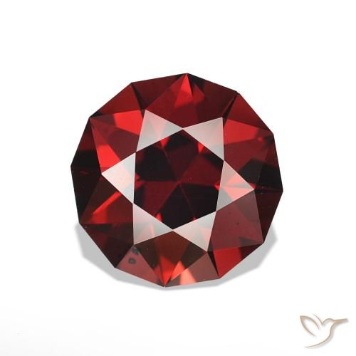 1.83ct Rojo intenso Granate rodolita, Redondo, VS