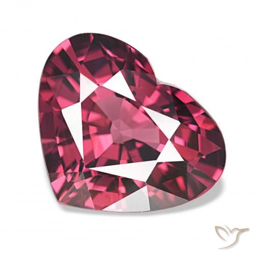 Granate rodolita Rojo púrpura natural de 4.15 ct, Corazón, VVS-VS