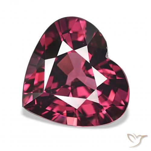 4.03ct Púrpura rojizo Granate rodolita, Corazón, VVS-VS