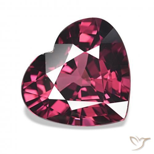 Granate rodolita Púrpura rojizo natural de 4.03 ct, Corazón, VVS-VS