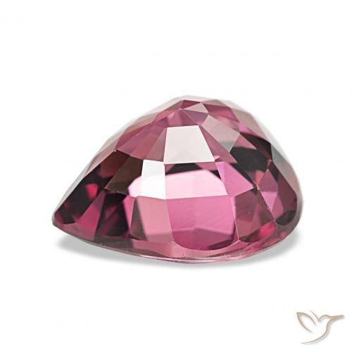 Granate rodolita Púrpura intenso natural de 2.64 ct, En forma de pera, VVS