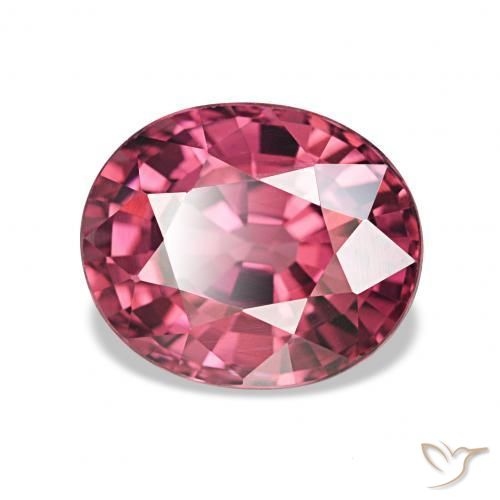 Granate rodolita Magenta intenso natural de 2.63 ct, Ovalada, VVS
