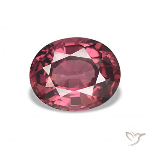 Granate rodolita rojo natural de 2,57 ct, corte óvalo, VS