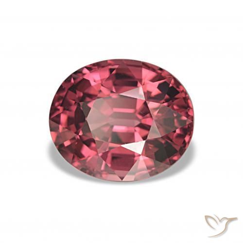 Granate rodolita Rojo rosado natural de 2.75 ct, Ovalada, VVS-VS
