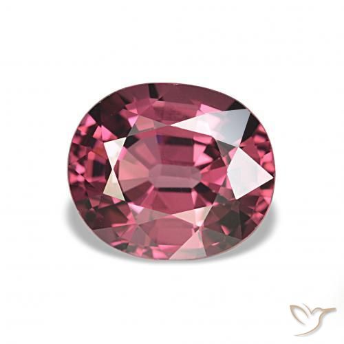Granate rodolita Magenta intenso natural de 2.65 ct, Ovalada, VVS-VS