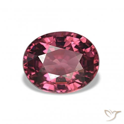 Granate rodolita Magenta intenso natural de 2.77 ct, Ovalada, VVS-VS
