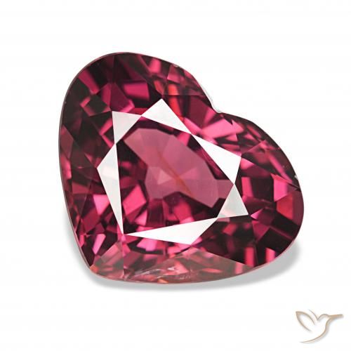 4.50ct Rojo púrpura Granate rodolita, Corazón, VVS-VS