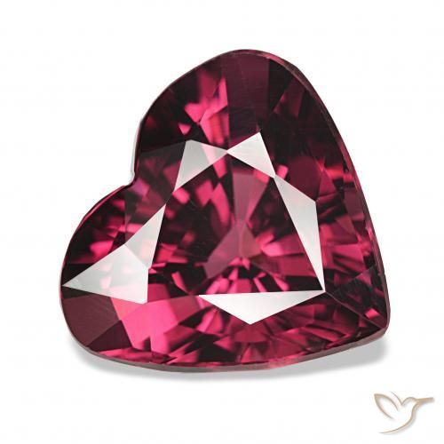 Granate rodolita Rojo púrpura natural de 4.44 ct, Corazón, VS