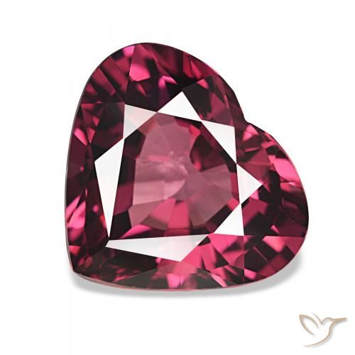 4.08ct Rojo frambuesa Granate rodolita, Corazón, VS