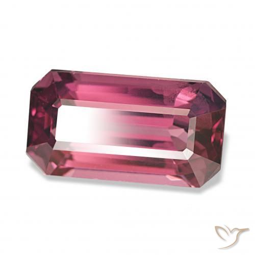 Granate rodolita Rojo frambuesa natural de 3.95 ct, corte esmeralda, VS