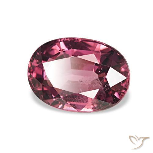 Granate rodolita Magenta intenso natural de 1.30 ct, Ovalada, VS