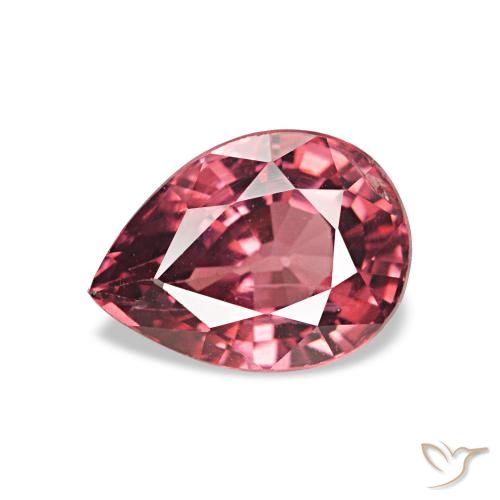 Granate rodolita Rojo vino intenso natural de 1.05 ct, En forma de pera, VS