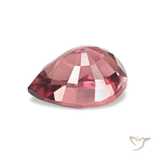 Granate rodolita Rojo vino intenso natural de 1.05 ct, En forma de pera, VS