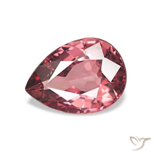 Granate rodolita Rojo merlot natural de 0.94 ct, En forma de pera, VS