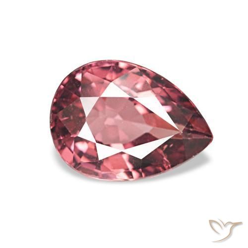 Granate rodolita Rojo merlot natural de 0.94 ct, En forma de pera, VS