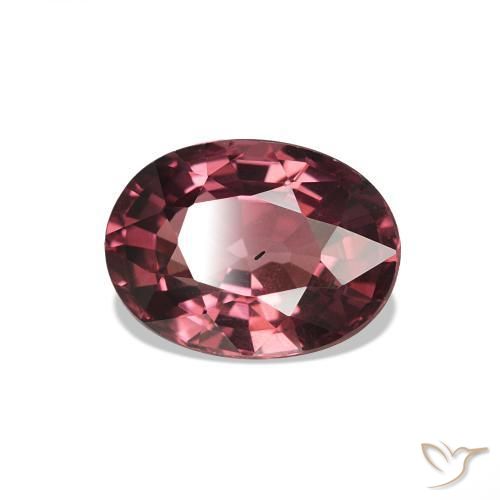 Granate rodolita Tono rojo púrpura natural de 1.10 ct, Corte Óvalo, VS