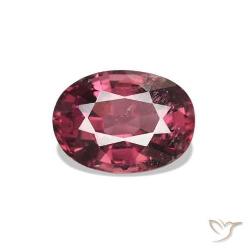 1.05ct Medium Dark-Red Granate rodolita, Ovalada, VS